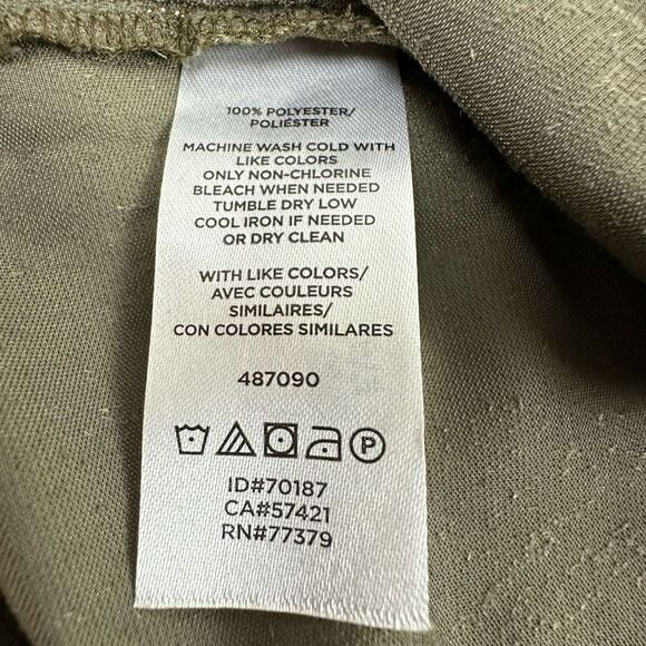 Ann Taylor Women's Size M Oversized Short Bell Sleeve Top Olive Green Solid New - Picture 6 of 11